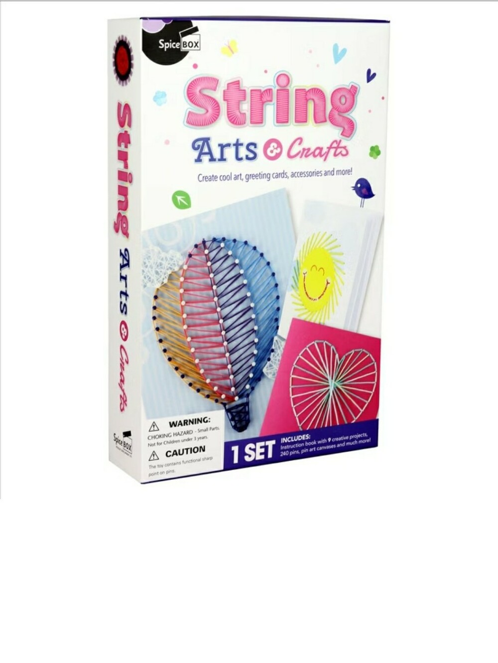 New SpiceBox String Arts & Crafts Kit Multicolor Creation Set Cards Accessories